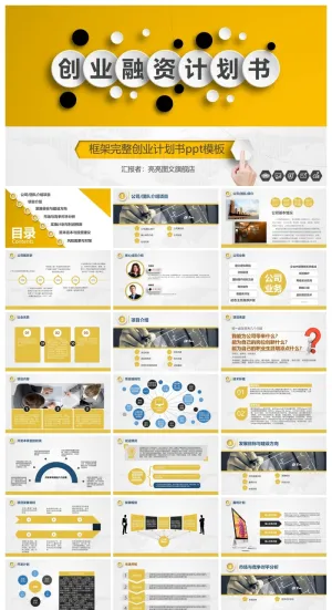 商业计划书精美ppt模板 预览图