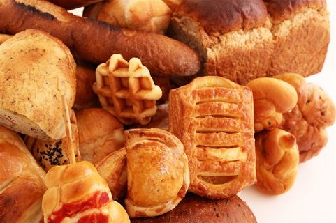 美味的黄色面包