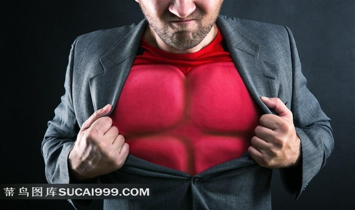 变身超人的职业男性