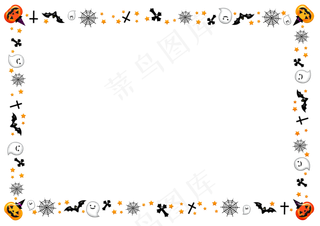 万圣节框架, 万圣节, 鬼魂, 头骨, 南瓜