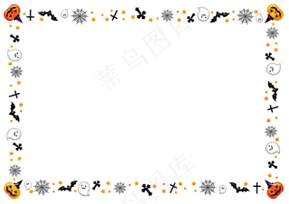 万圣节框架, 万圣节, 鬼魂, 头骨, 南瓜