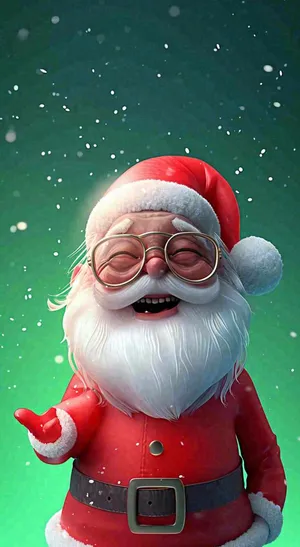圣诞快乐圣诞老人雪花飘落，圣诞节节日