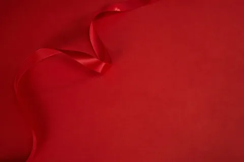 妇女节主题背景红色丝带