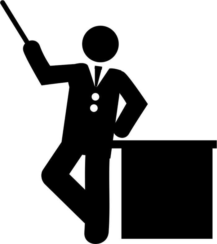 上课讲述黑白剪影少儿兴趣班