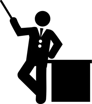 上课讲述黑白剪影少儿兴趣班