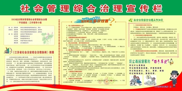 社会管理综合治理宣传栏