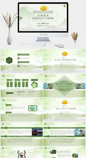 安全生产PPT模板预览图
