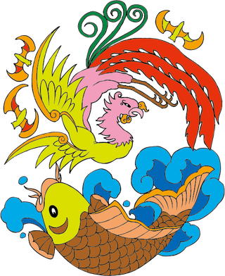 中国吉祥图免扣元素凤凰
