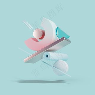 作品集封面装饰3D抽象素材