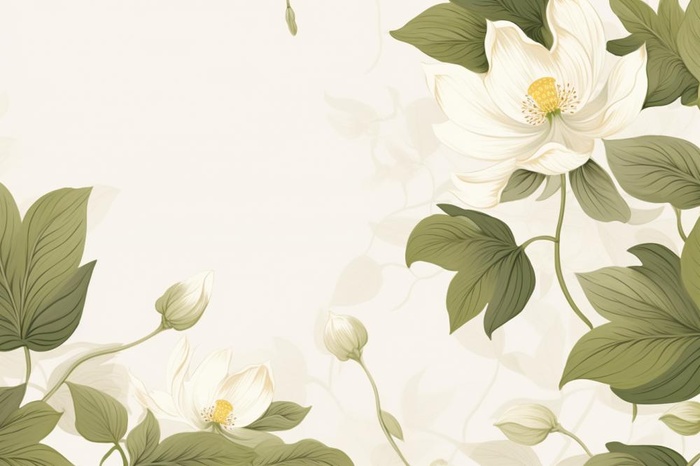 简洁淡雅荷花绿色清新背景