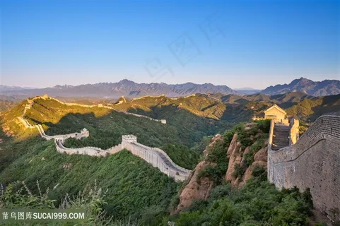 清晨的金山岭长城北京图片