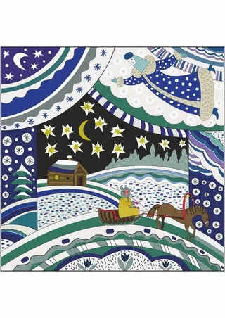 雪之国 雪橇 小镇 木屋