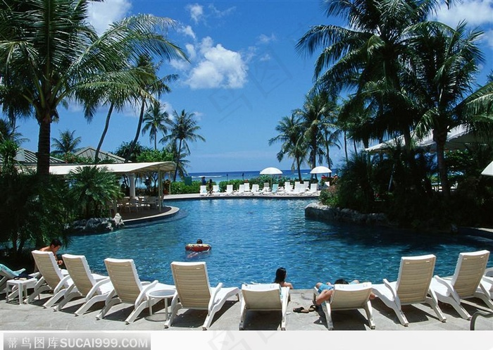 度假小岛泳池