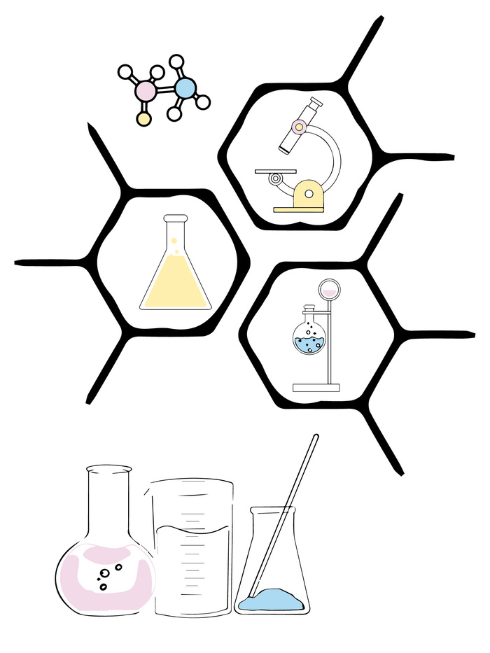 化学实验图标ai矢量模版下载