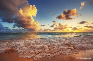 唯美海边日出夕阳壁纸