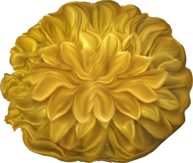 黄花浮雕元素素材