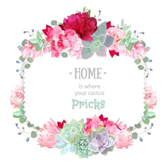 多肉装饰各种花朵多肉装饰