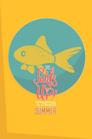 夏天海报矢量插画扁平风格