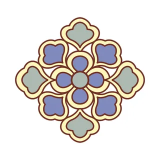 复古中国风国潮敦煌花纹花草插画手绘装饰小元素PSD素材