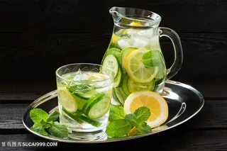 美味的柠檬汁高清图