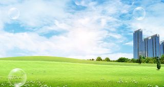 高清创意绿色环保背景图片公益海报展板宣传PSD分层平面设计素材