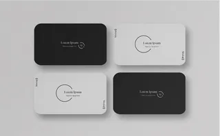 设计现代名片样机黑白色背景