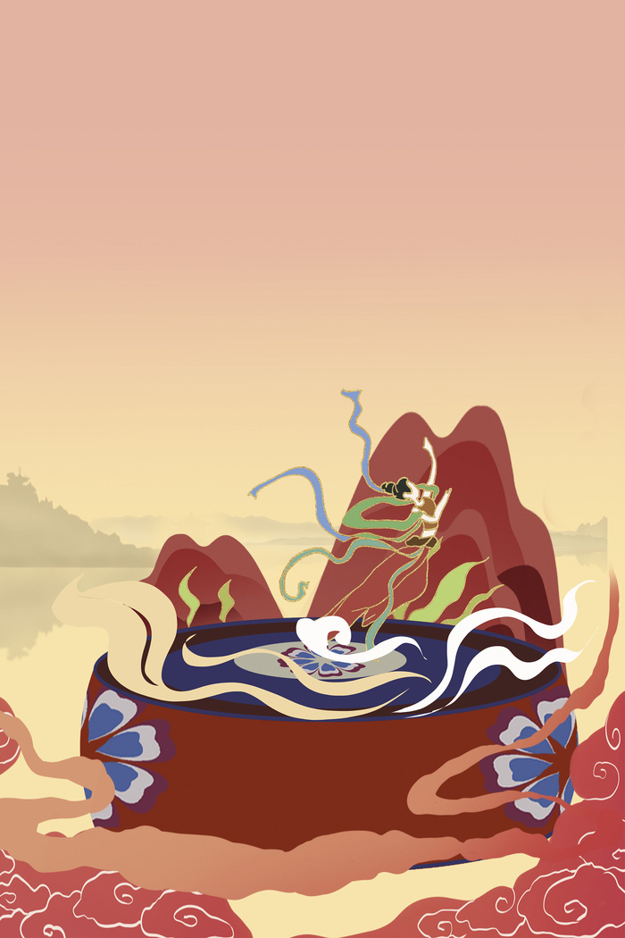 中式古典国潮来袭海报展板宣传背景图PSD设计PS模板素材(2000x3000)psd模版下载