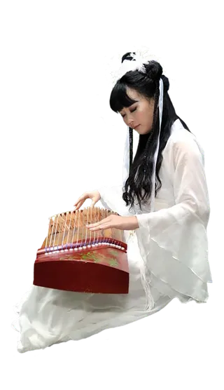 01 (9)免抠元素 免抠摄影 美女 人物 服装 古风 演奏