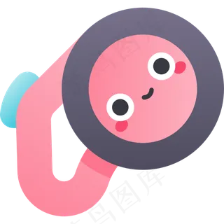 卡通狗链元素图标免扣