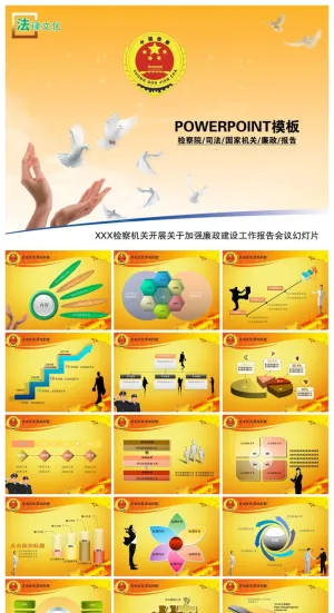 检察院司法国家机关公正廉明报告总结PPT幻灯片