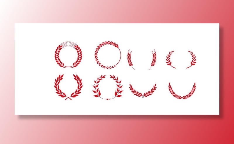 麦穗徽标橄榄叶