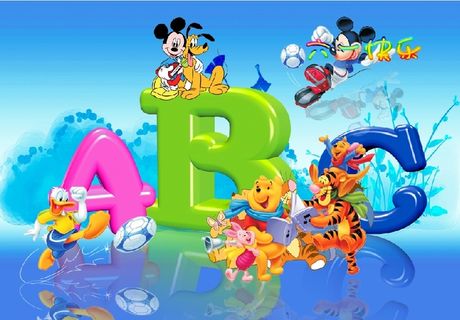 卡通儿童手绘背景墙