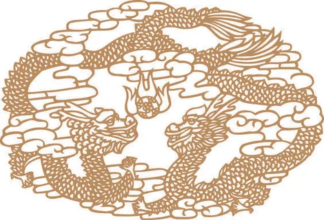 传统中国风古典宫廷龙凤吉祥喜庆图案图腾纹样矢量图设计素材