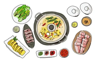 火锅矢量图