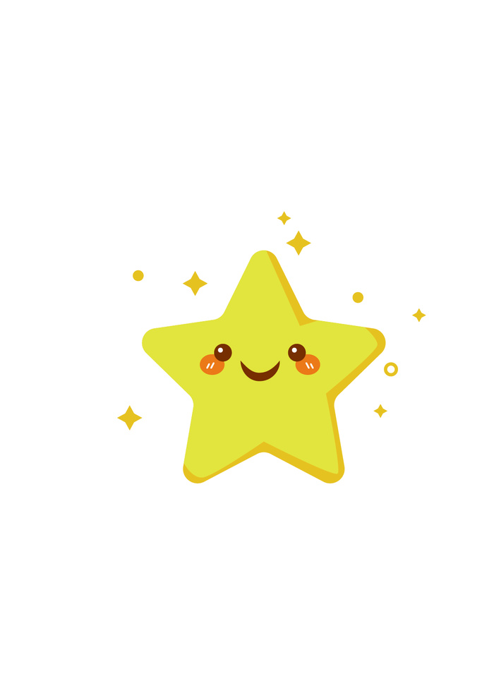 卡通儿童节星星免扣插画素材