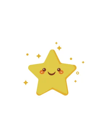 卡通儿童节星星免扣插画素材