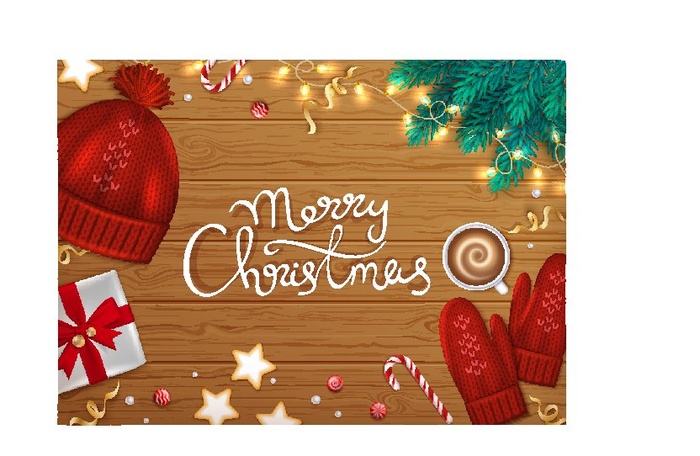 圣诞节圣诞树圣诞老人闪亮装饰电商促销折扣海报