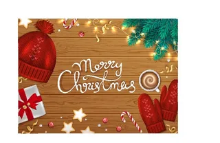 圣诞节圣诞树圣诞老人闪亮装饰电商促销折扣海报