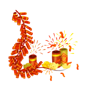 红色烟花爆竹免扣素材