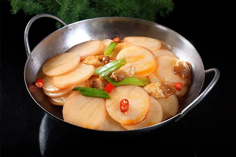 干锅美食焖锅湘菜麻辣香辣纸锅热干锅土豆片