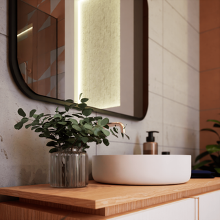 浴室现代简约风格特写场景近景(11)植物洗手台