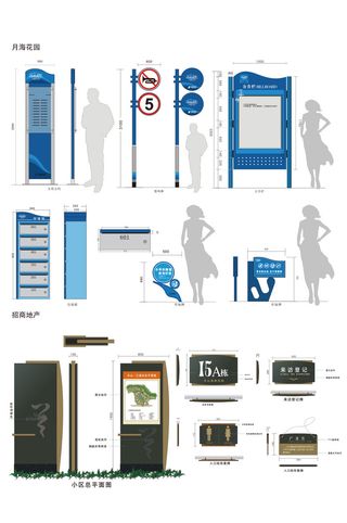 *标识地产标识小区导视牌设计