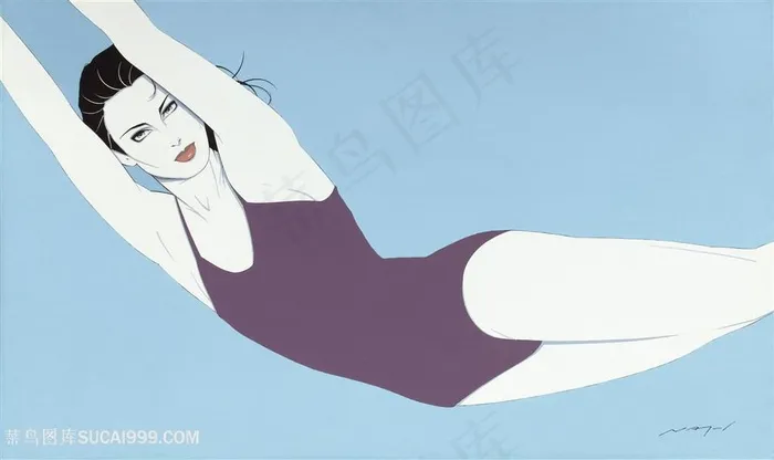 帕特里克安吉尔手绘比基尼美女插画