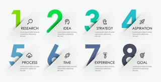 数字横版矢量示意图