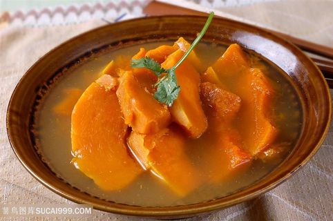 南瓜汤中华美食摄影图