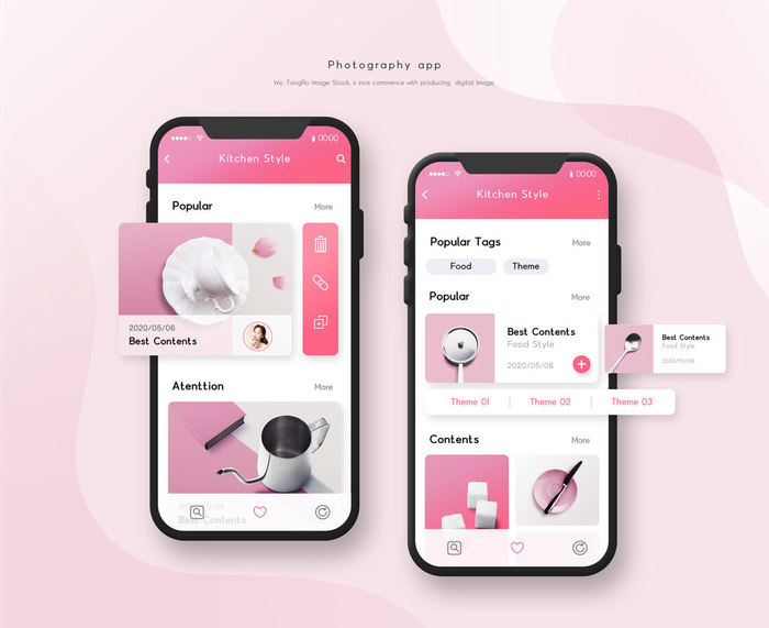 UI多页面包装展示手机APP交互界面样机长图概念PSD设计模板