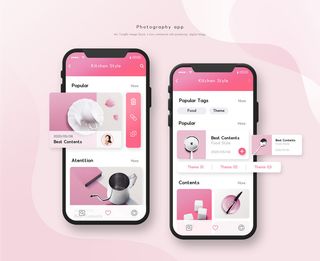 UI多页面包装展示手机APP交互界面样机长图概念PSD设计模板