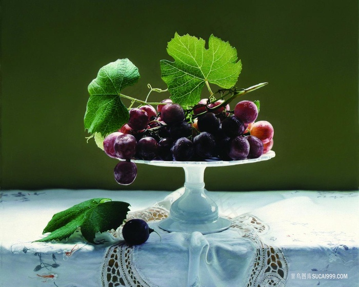 静物葡萄高清插画