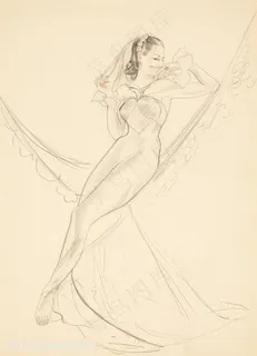 美人图手绘美女性感插画 美人图手绘美女性感插画