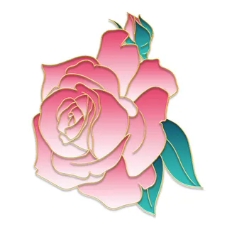 国潮风立体浮雕金边手绘花朵花卉PSD设计PNG免扣图片元素素材